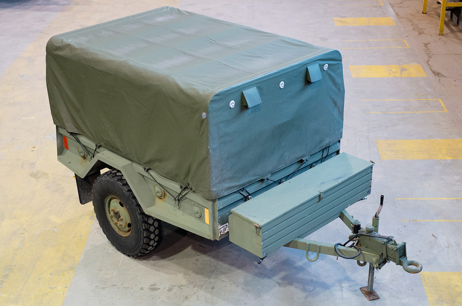 DEW-designed and manufactured military trailer.